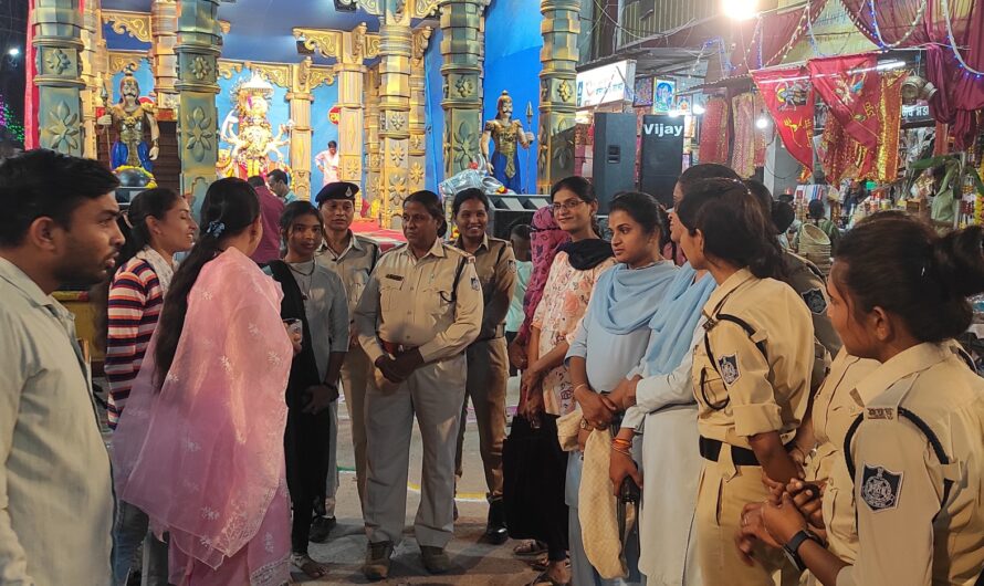 नवदुर्गा गरबा पंडालों एवं मंदिरों पर महिलाओं की सुरक्षा व्यवस्था हेतु बुरहानपुर पुलिस ने विशेष महिला पुलिस टीम गठित की*